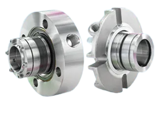 Cartridge seal with gland plate, shown assembled and in section