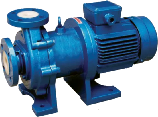 Blue magnetic drive sealless pump with a close-coupled motor