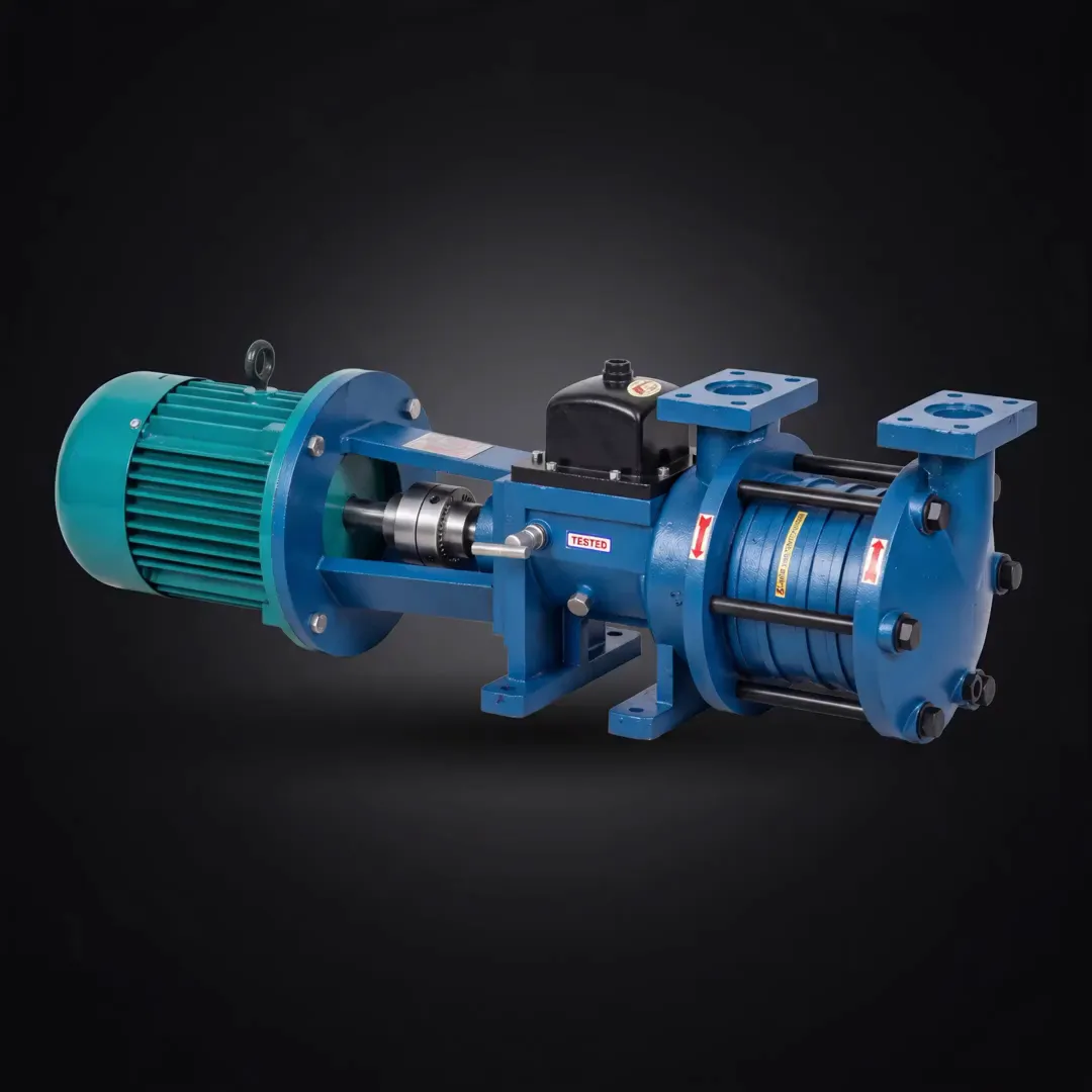 Leakless AGP liquid ammonia pump running, its coupling turning between the motor and the pump