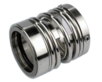 Single-spring seal with one large stainless spring
